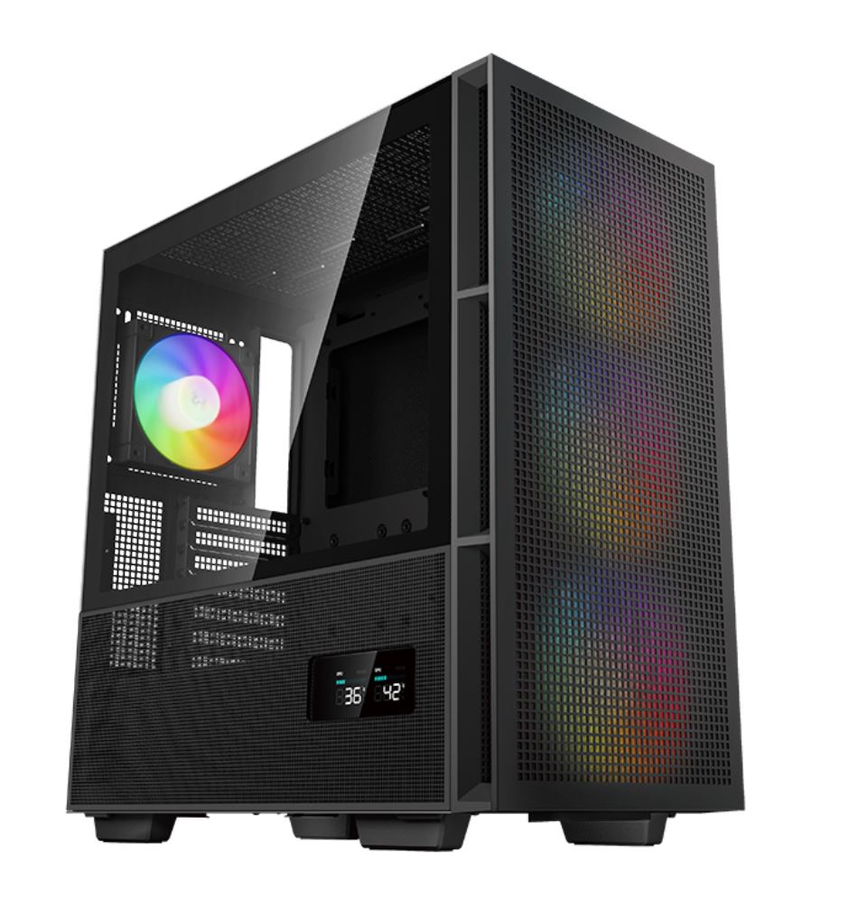 DeepCool CH560 DIGITAL High Airflow Mid-Tower ATX Case, Digital Status Display, Magnetic Hybrid Mesh,Tempered Glass, 3 Pre-Installed 140mm ARGB Fans DeepCool CH560 DIGITAL High Airflow Mid-Tower ATX Case, Digital Status Display, Magnetic Hybrid Mesh,Tempered Glass, 3 Pre-Installed 140mm ARGB Fans